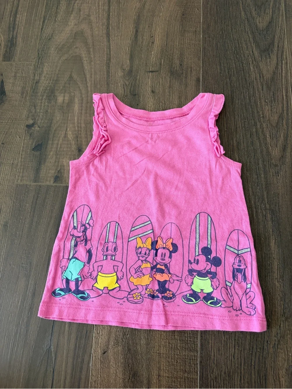 BabyGAP Pink Sleeveless Disney Surf Character Tank